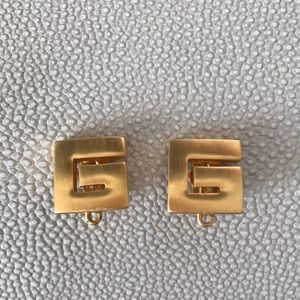 Vintage Givenchy Gold Clip on G Earrings